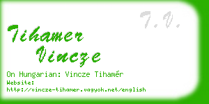 tihamer vincze business card